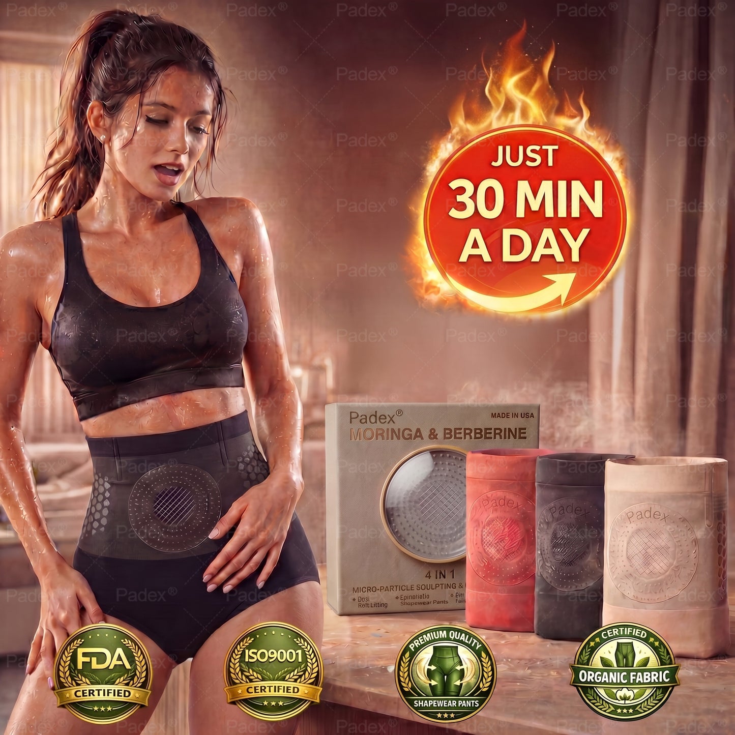 𝐎𝐟𝐟𝐢𝐜𝐢𝐚𝐥 𝐁𝐫𝐚𝐧𝐝 𝐒𝐭𝐨𝐫𝐞 👙 Padex® 𝟐𝟎𝟐𝟔 𝐌𝐨𝐫𝐢𝐧𝐠𝐚 & 𝐁𝐞𝐫𝐛𝐞𝐫𝐢𝐧𝐞 𝟒-𝐈𝐧-𝟏 𝐌𝐢𝐜𝐫𝐨-𝐏𝐚𝐫𝐭𝐢𝐜𝐥𝐞 𝐒𝐜𝐮𝐥𝐩𝐭𝐢𝐧𝐠 & 𝐅𝐚𝐭-𝐁𝐮𝐫𝐧 𝐒𝐡𝐨𝐫𝐭𝐬